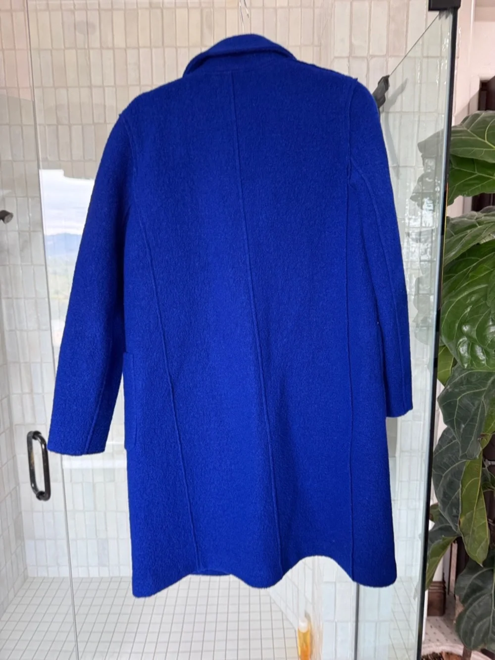 J. Crew Women’s Wool Royal Blue Overcoat - Picture 7 of 7